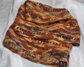 Santa Fe Kettle hand dyed handmade cowl scarf Merino blend wool soft ooak  L84