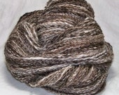 SOLD Ebay 430 yards Natural Alpaca corriedale cross handspun natural brown Dark Med Light off white yarn 6 oz
