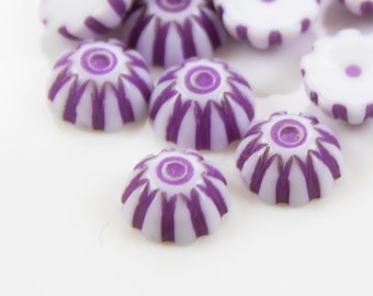 8mm Cabochon 4 Pieces Purple