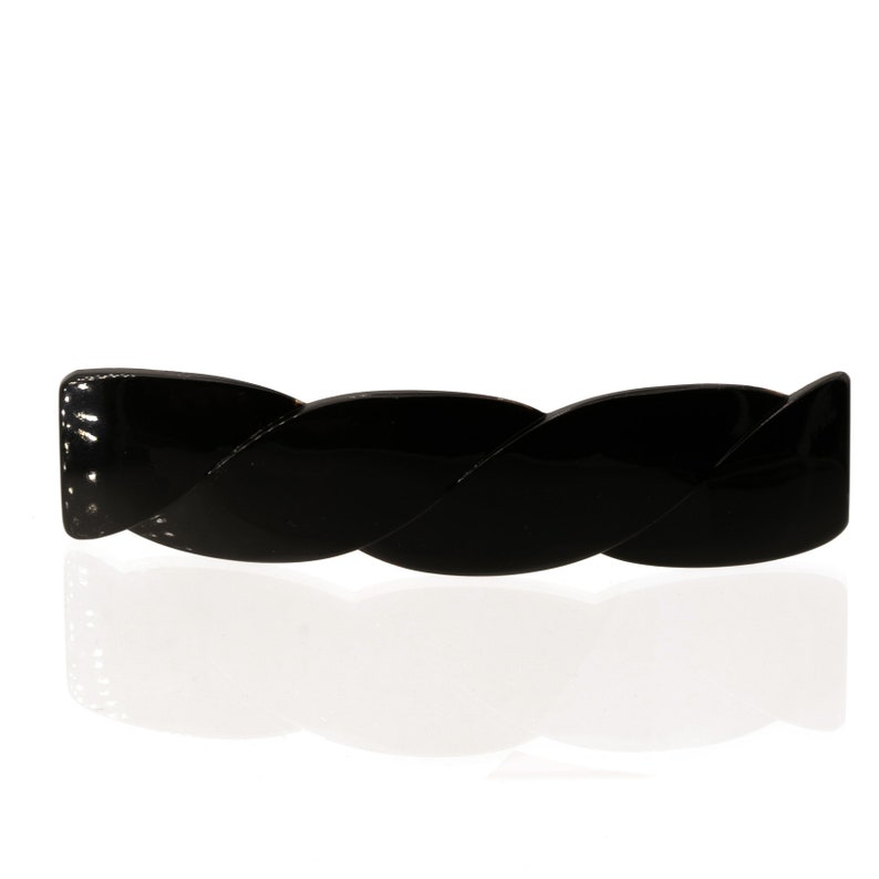 Clip de cheveux 10x2,5cm en noir 1Pcs HA2157_sch image 4