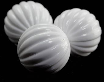 Perle de rainure 10mm en blanc 7Pcs PK0048_10mm_P5510