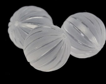 Perle de rainure 10mm en cristal 4Pcs