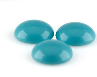 12mm round cabochon 6Pcs turquoise opaque