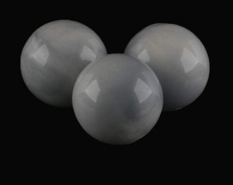 12mm round bead in marbled grey 4Pcs