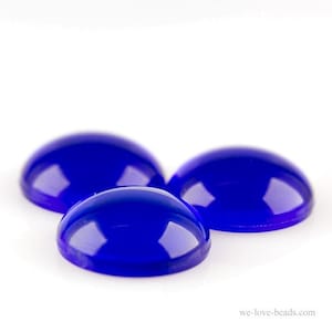 Cabochon rond de 20 mm en bleu 2Pcs image 1