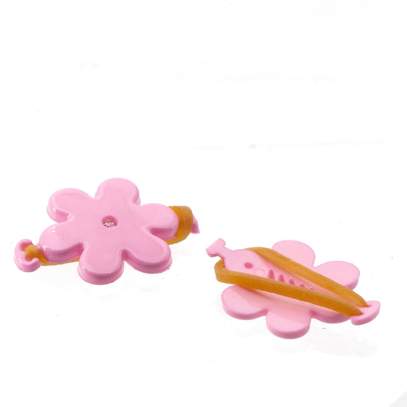 3,5x2,5 cheveux caoutchouc Fleur en rose Coquillage 2Pcs HA2699_308 image 3