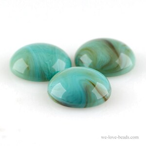 10mm rond cabochon turquoise marbré image 1