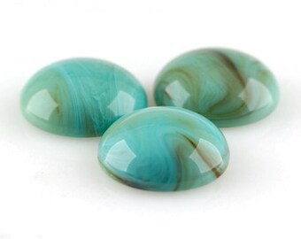 10mm round cabochon turquoise marbled