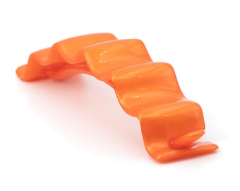 11,5x2,6cm Haarclip Wave in orange 1Pcs (KL2522_P4573)