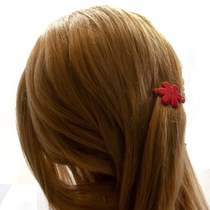 3,5x2,5 cheveux caoutchouc Fleur en rose Coquillage 2Pcs HA2699_308 image 2