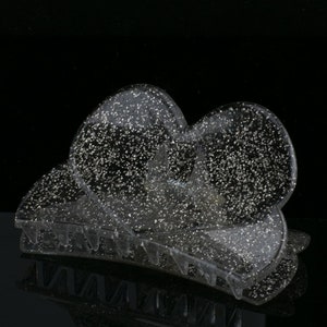 84x45 Hairclaw Heart in crystal 1Pcs image 1