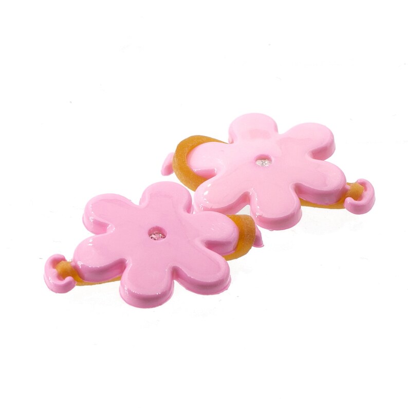 3,5x2,5 cheveux caoutchouc Fleur en rose Coquillage 2Pcs HA2699_308 image 4