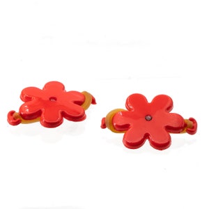 3,5x2,5 cheveux en caoutchouc Fleur en rouge 2Pcs HA2699_302 image 5