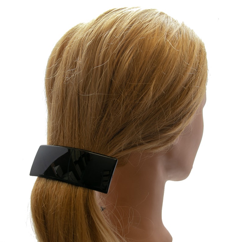 Clip de cheveux 9,4x3,4cm en noir 1Pcs HA2132_sch image 3