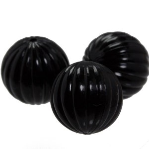 12mm Groove Bead in black 3Pcs image 3