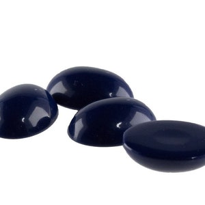 25x18 Oval cabochon in steelblue 2Pcs image 3