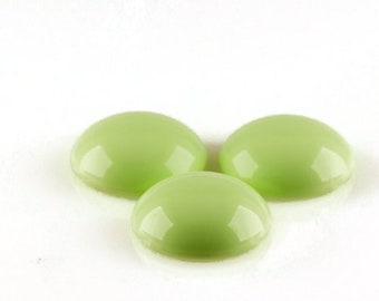 8mm round cabochon 20pcs mint green opaque