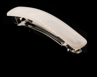 Clip capelli da 8,4x1,4 cm in bianco 1Pcs (HA2072_410)