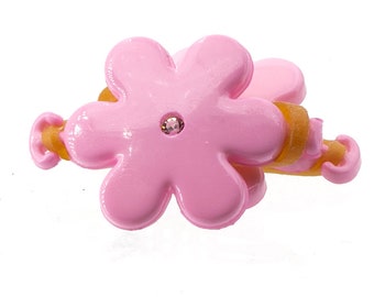 3,5x2,5 hair rubber Flower in Seashell pink 2Pcs (HA2699_308)