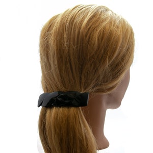 Clip de cheveux 10x2,5cm en noir 1Pcs HA2157_sch image 2