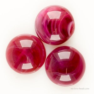 8mm Cabochon Rond 20pcs rouge marbré image 4