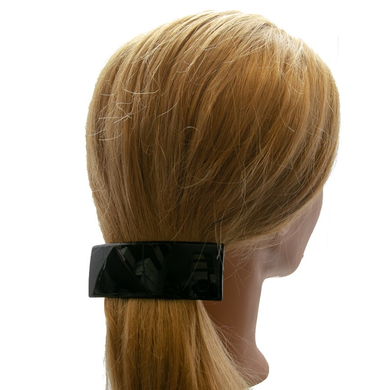Clip de cheveux 9,4x3,4cm en noir 1Pcs HA2132_sch image 2