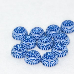 8mmCabochon 4 Pieces Blue image 1