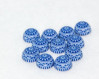 8mmCabochon 4 Pièces bleues