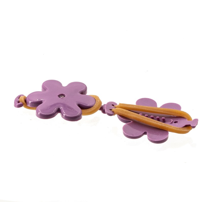 3,5x2,5 cheveux caoutchouc Fleur en violet 2Pcs HA2699_393 image 3