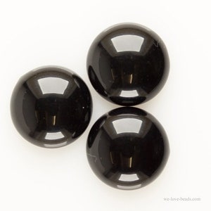 30mm round cabochon in black 1Pcs Bild 4