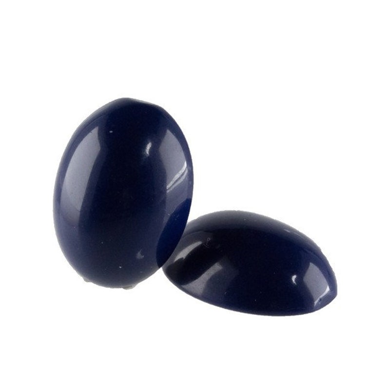 25x18 Oval cabochon in steelblue 2Pcs image 1