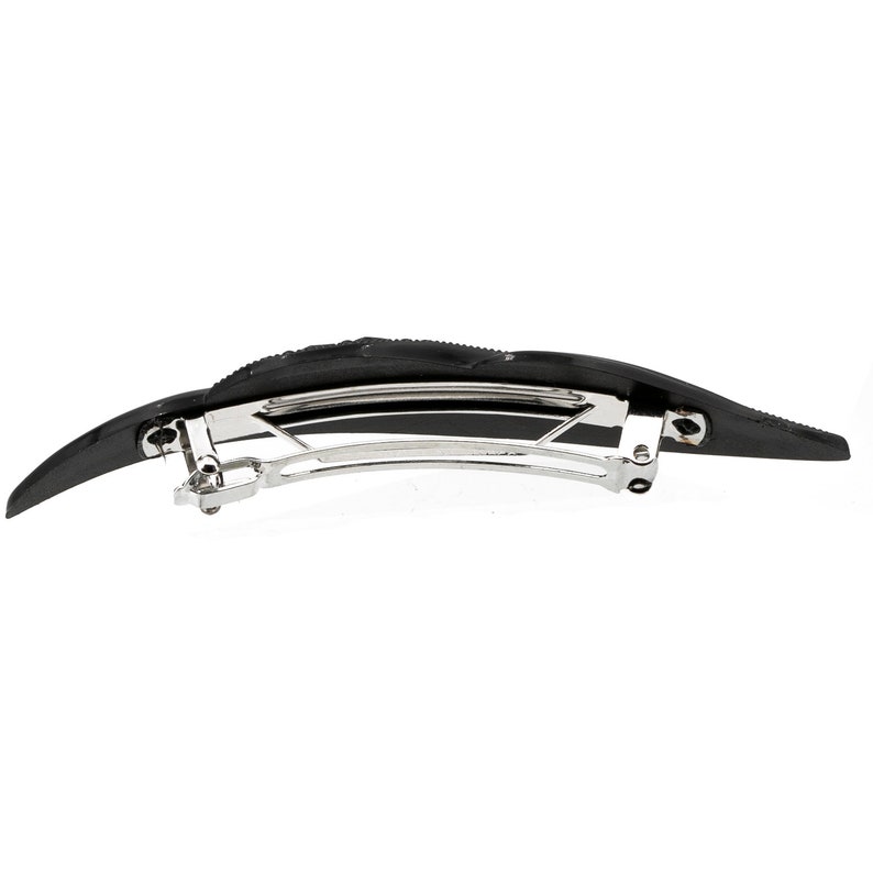 SP1786/_SCH 9x2cm Hair clip wave in black 1Pcs