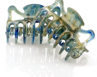 6cm Hairclaw in royalblue gold 1Pcs (WR2604_M833)