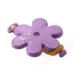 3,5x2,5 cheveux caoutchouc Fleur en violet 2Pcs HA2699_393 image 1