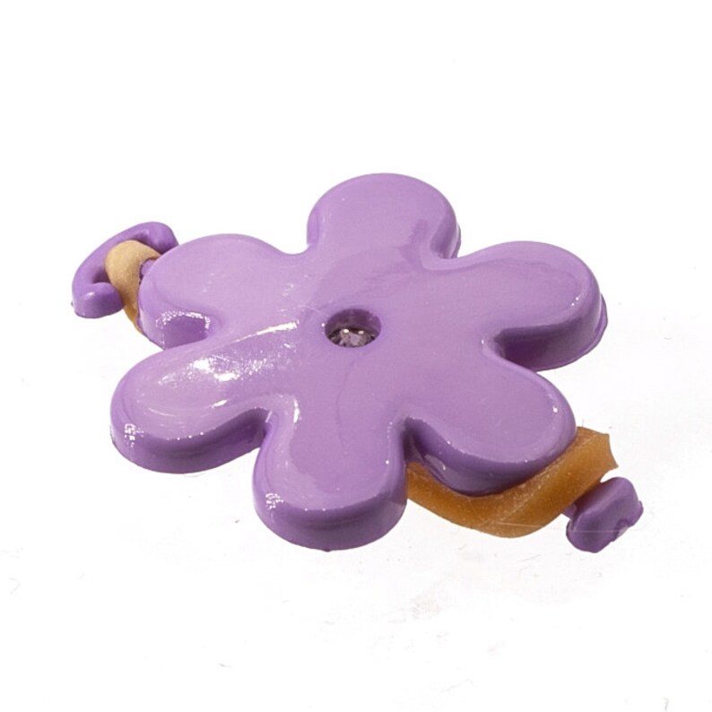 3,5x2,5 flor de goma del pelo en púrpura 2pcs HA2699_393 imagen 1