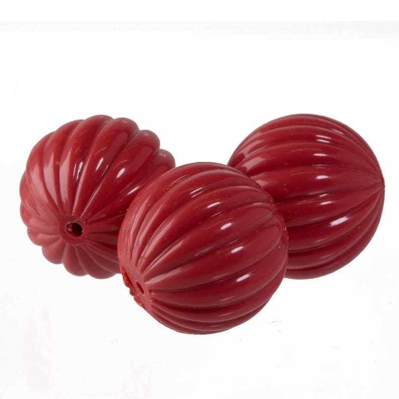 12mm Groove Bead in coral-red 5Pcs PK0048/_12mm/_251