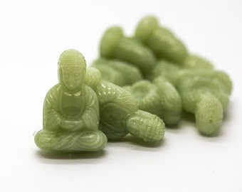 Perle de Bouddha 25x18 en jade
