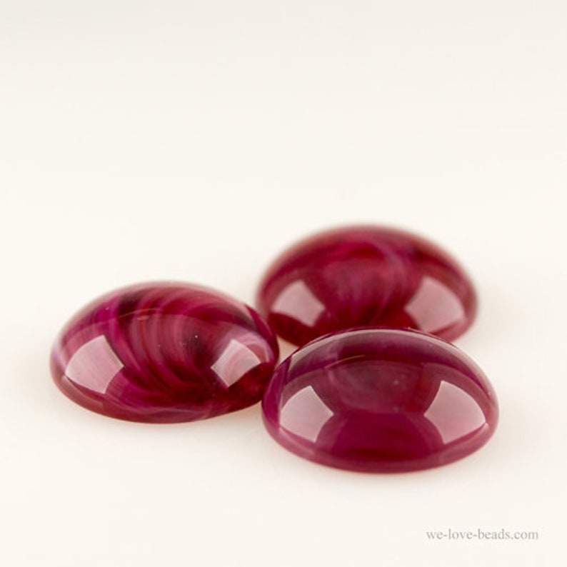 10mm rond cabochon rouge marbré image 1