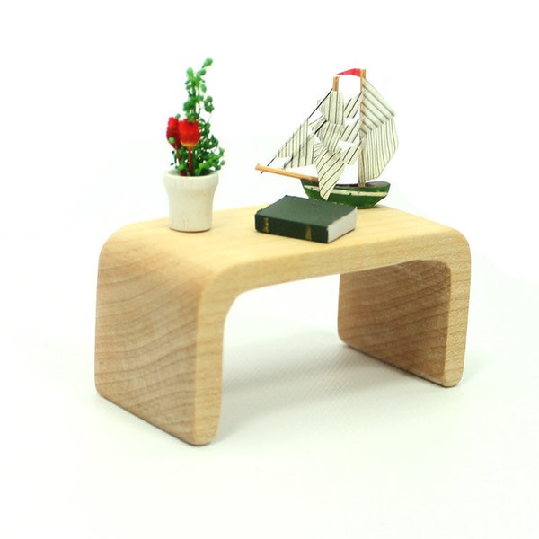 Post Modern Coffee Table Miniature, Modern Mini, Wood Table, Mini Furniture, Miniature Furniture, Mini Table, Dollhouse Miniature