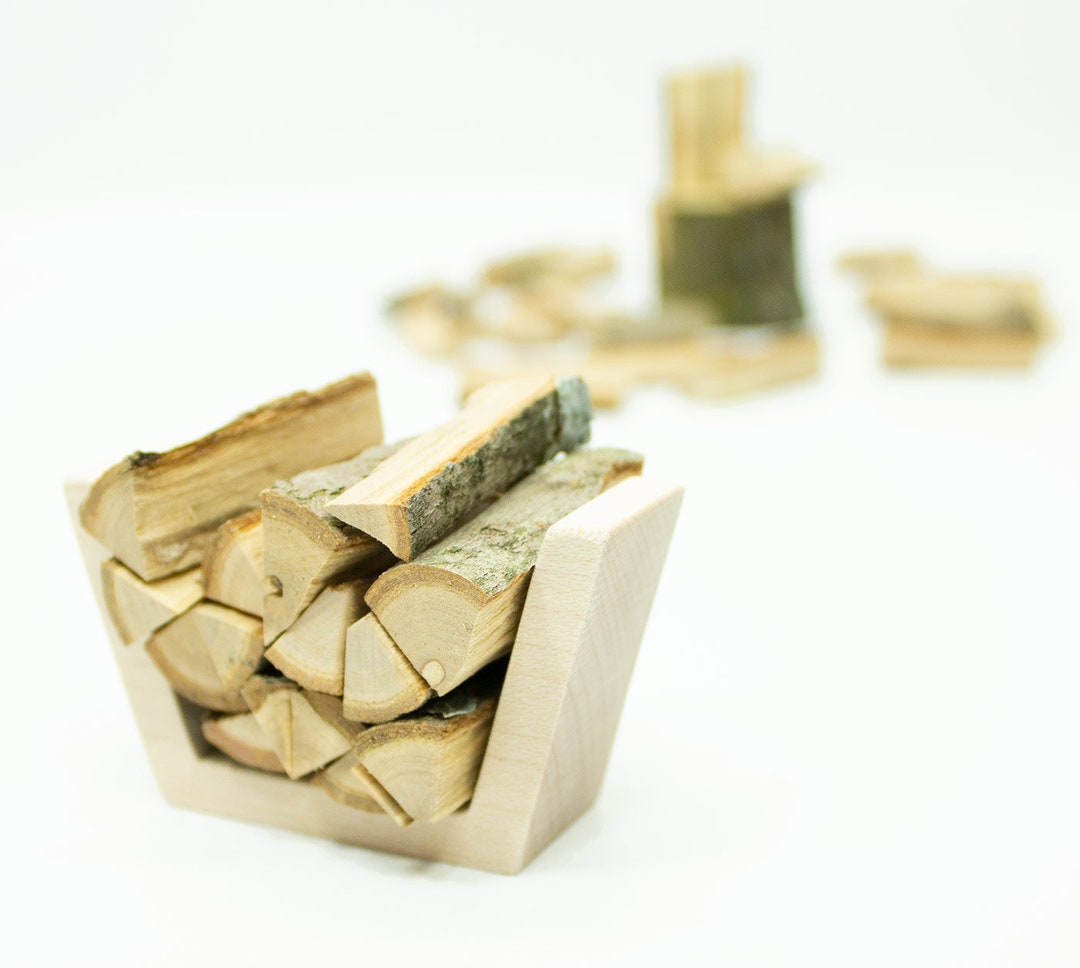 Miniature Wood Rack, LG Mini Firewood Storage, Dollhouse Furniture ...