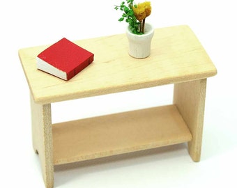 Miniature Maple Furniture, Dollhouse Furniture, Dollhouse Mini, Console Table, Side Table, Doll Furniture, Light Wood Furniture