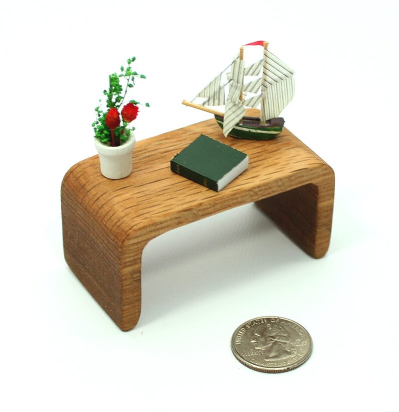 Modern Coffeetable Miniature Modern Mini Wood Table Mini Etsy