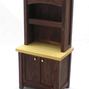 Miniature Walnut Buffet - Handmade Dollhouse Fine Furniture