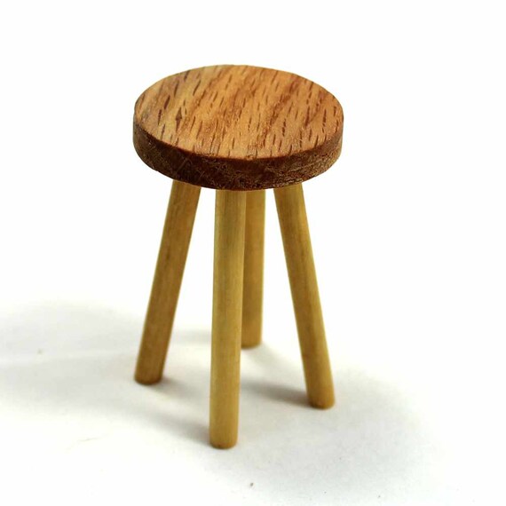 Wood Bar Stool Barstool Miniature Image 0