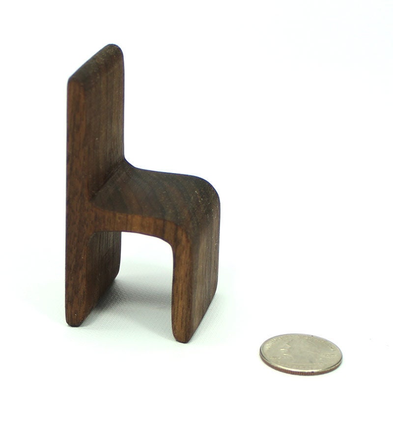 6 Inch Mini Chair Modern Chair Mini, Modern Mini, Walnut Furniture, Wood Table, Mini ...
