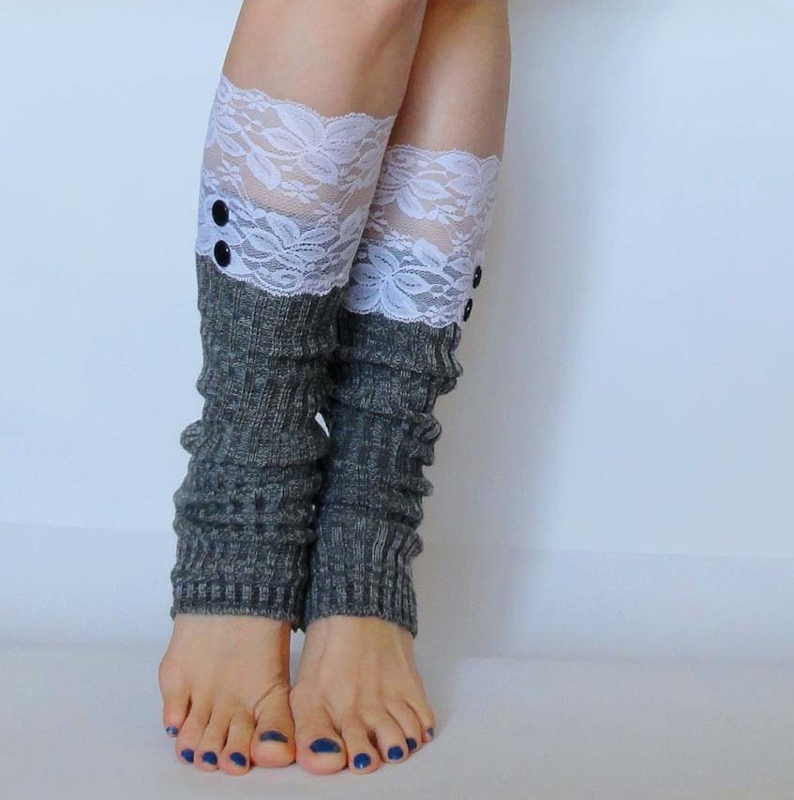 Womens gray Knit Boot Cuff Womens Boot Sock Knitted Boot Etsy