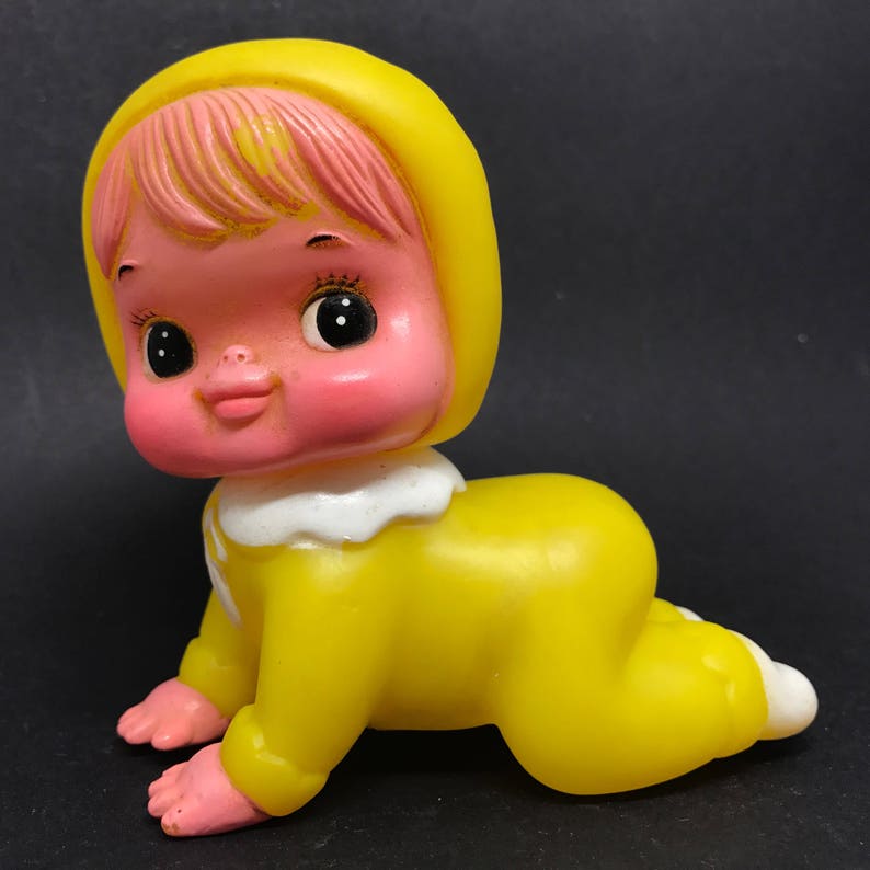 Rare Vintage Rubber Crawling Baby Squeak Toy Rasco Soft Rubber Etsy