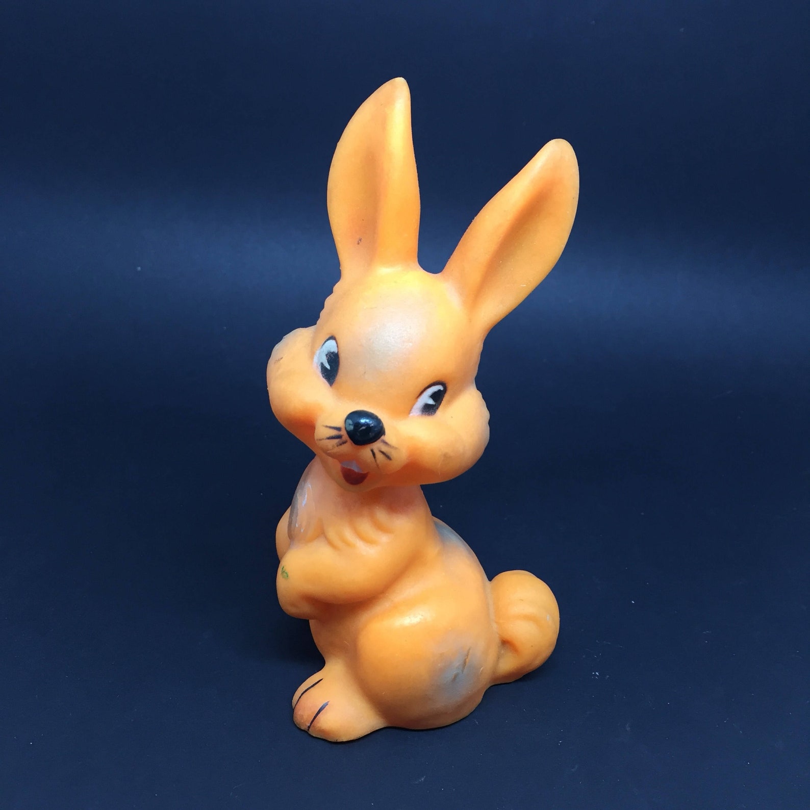 Vintage Rubber Squeak Bunny Rabbit Toy Etsy