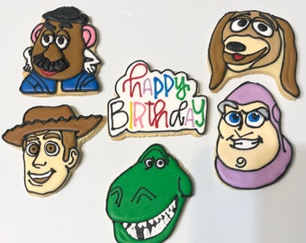 Custom cookies - Toy Story numbers and characters