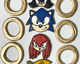 1 dozen - Sonic themed cookies